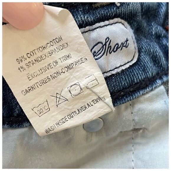 BTC  BootHeel Sheryl Crow Fairfax High Rise Denim Jean Shorts Size 27/4 - Picture 4 of 6